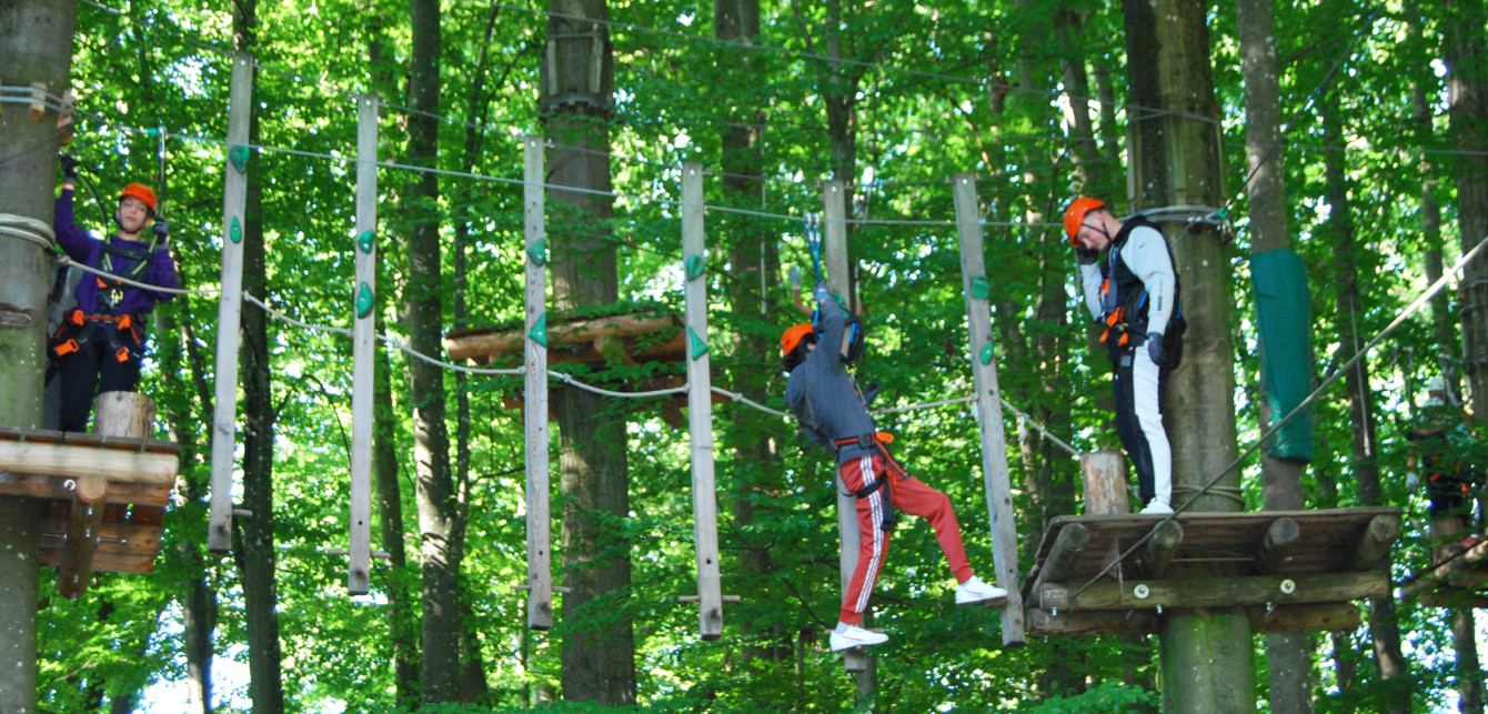 Die Azubis im Kletterpark Oberschleißheim